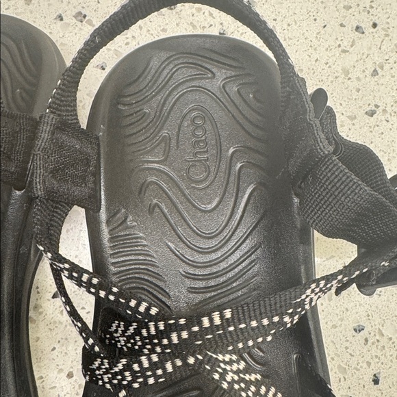 Chaco Black & White Textile Strappy Sandals Women’s Casual Outdoors Size 7 EUC - Picture 9 of 12